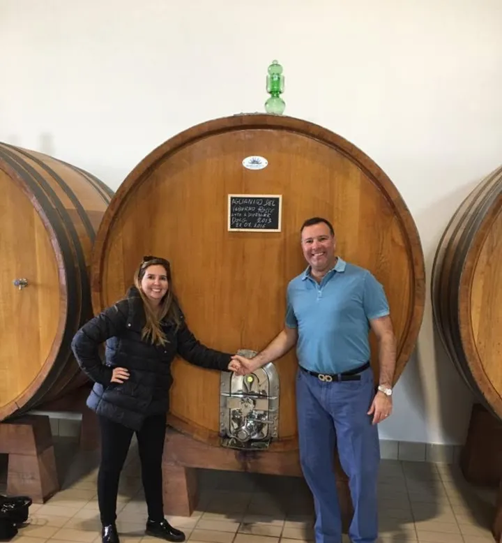 Visiting a wine cellar