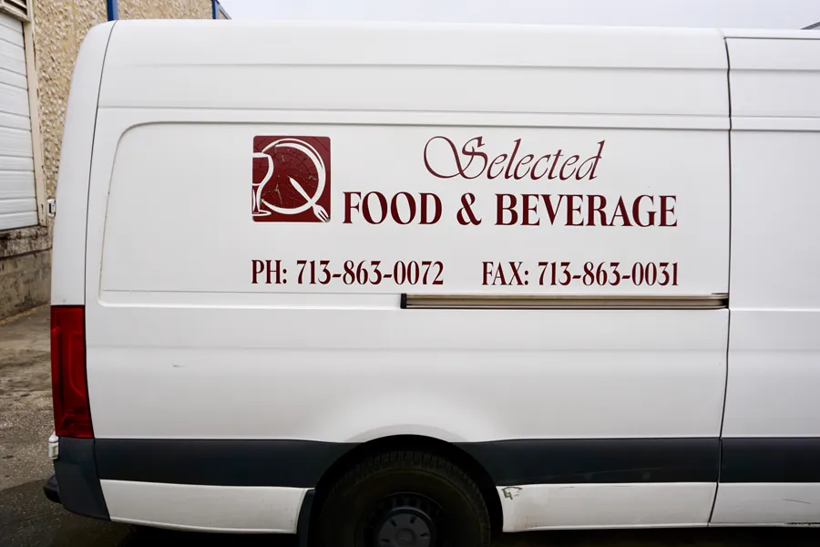 A Selected Food & Beverage delivery van
